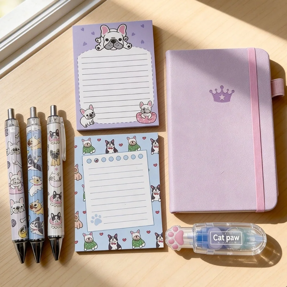 Dog theme Bookish Notebook Bundle with Dog theme pens